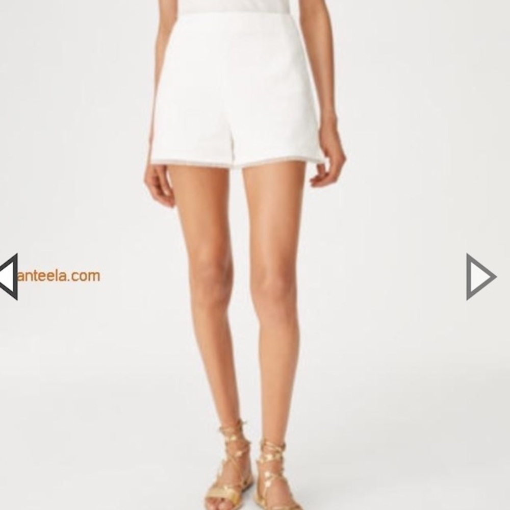 Club Monaco Frayed Hem Shorts
